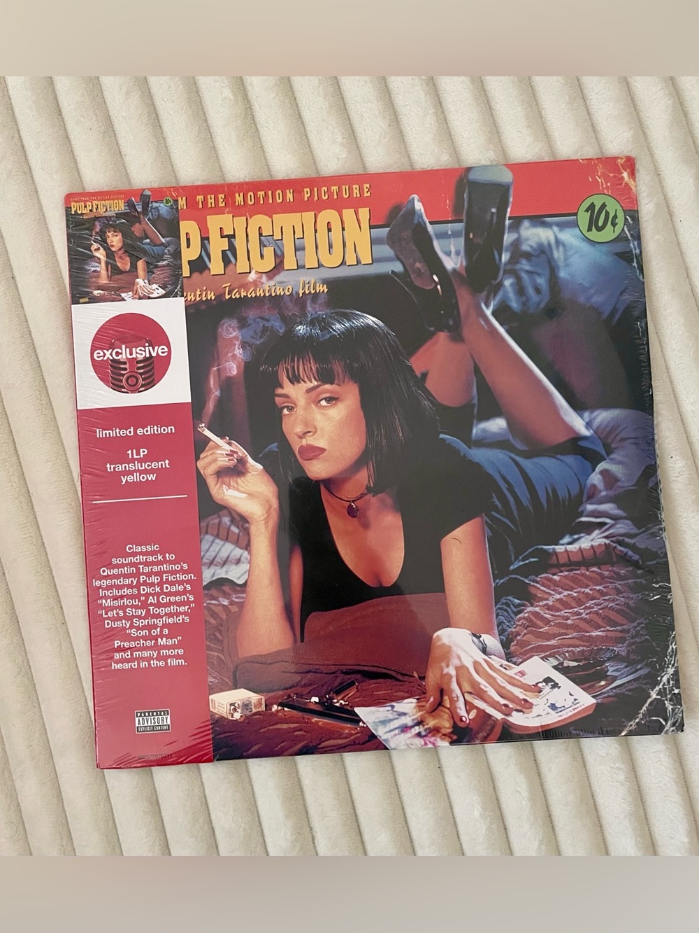 Pulp Fiction Soundtrack Vinyl - Translucent Yellow - Movie Poster Cover